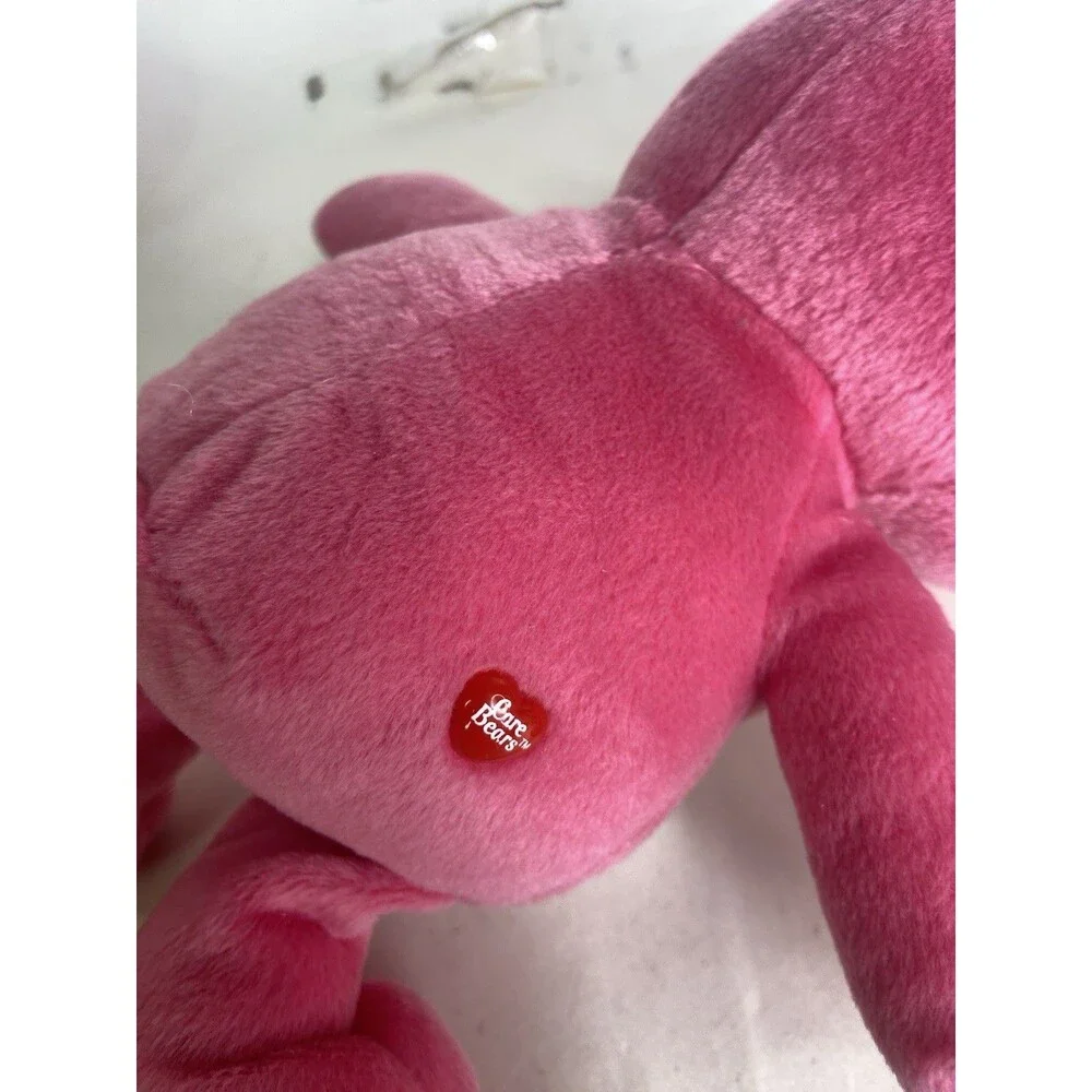 Care Bears Secret Bear Pink Plush Stuffed Animal Toy 2004 Toy Lock Valentine